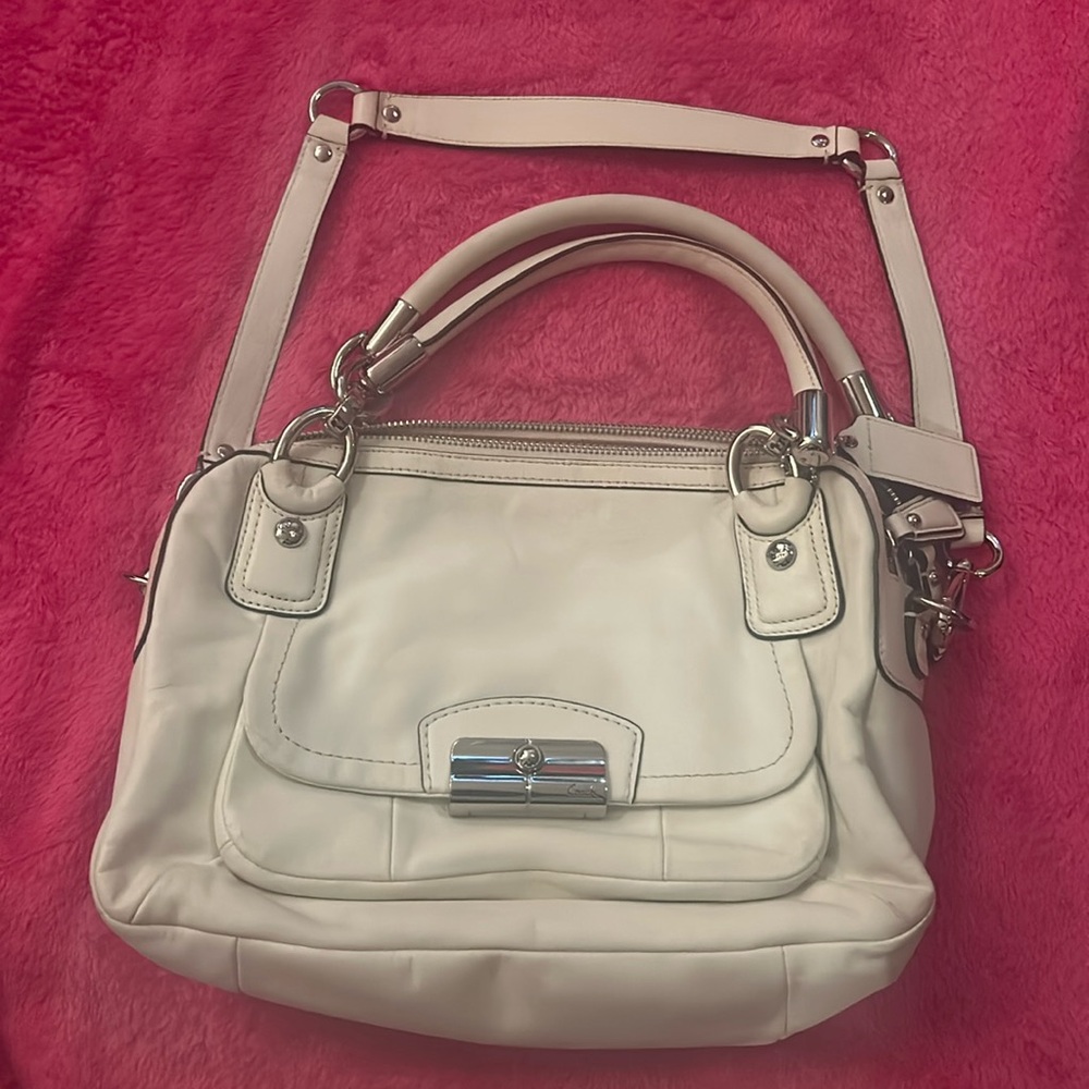 Coach Kristin Leather Satchel‎ in Chalk (Ivory)